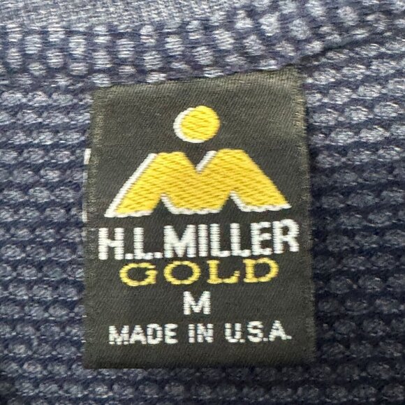 H.L. Miller Gold Montana Embroidered Navy Blue Short Sleeve T-Shirt M - Picture 4 of 8